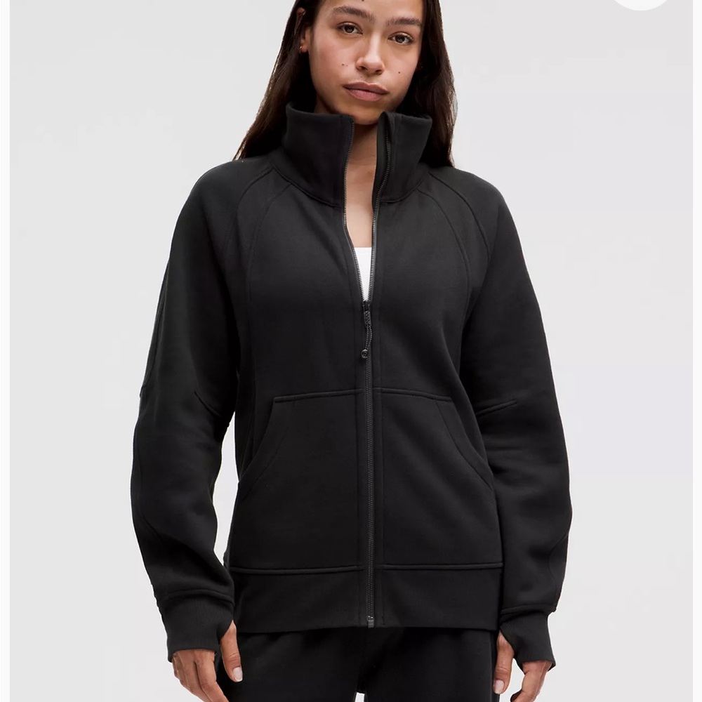 Lululemon Scuba Oversized Funnel Neck Full Zip Black XS/S